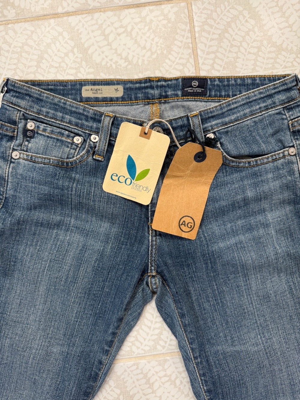 New with Tags. Made in USA. AG Adriano Goldschmied Straight Leg Jeans.
